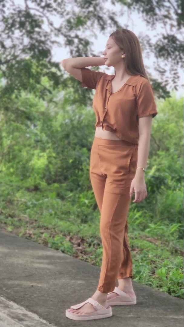 SC75 Set | Button Polo and Trouser Pants Coordinates Set