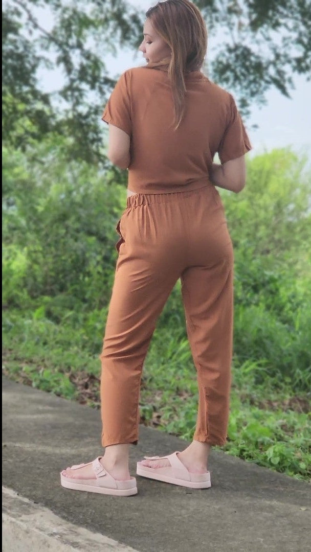 SC75 Set | Button Polo and Trouser Pants Coordinates Set