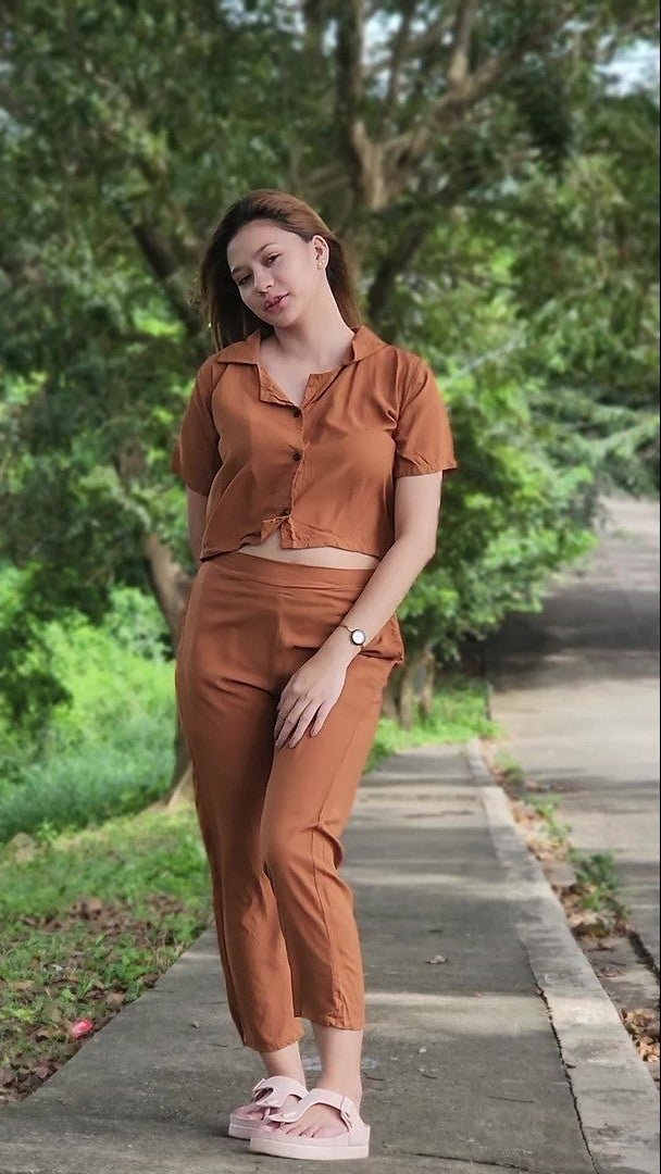SC75 Set | Button Polo and Trouser Pants Coordinates Set