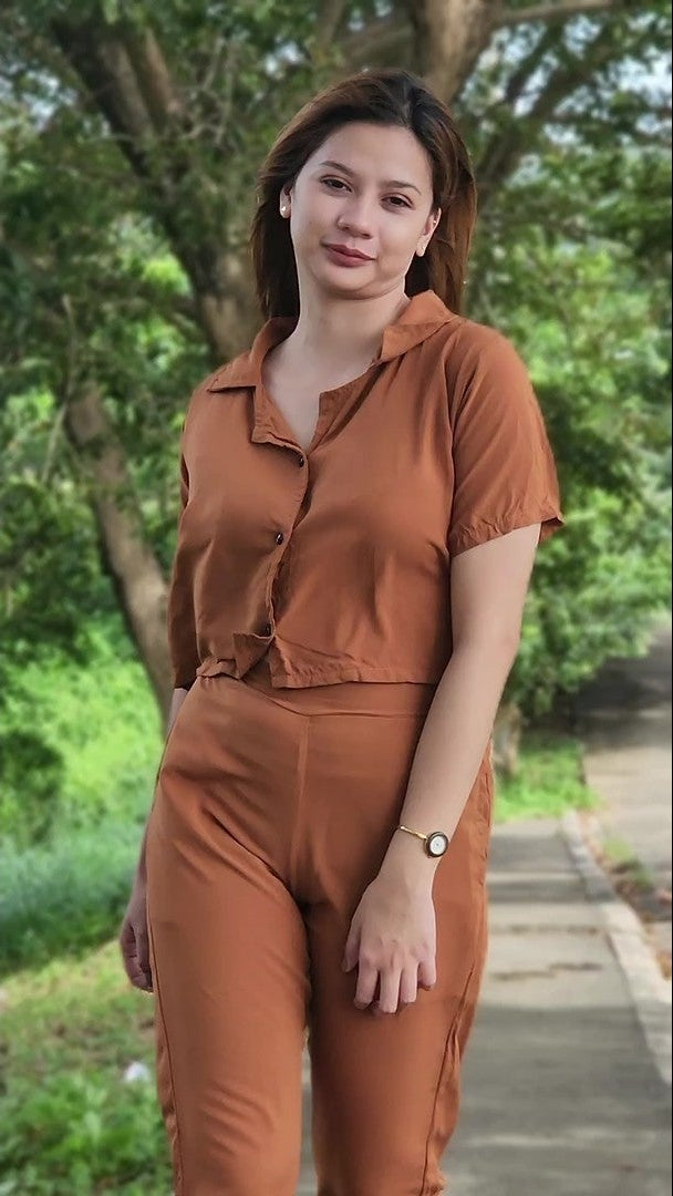 SC75 Set | Button Polo and Trouser Pants Coordinates Set