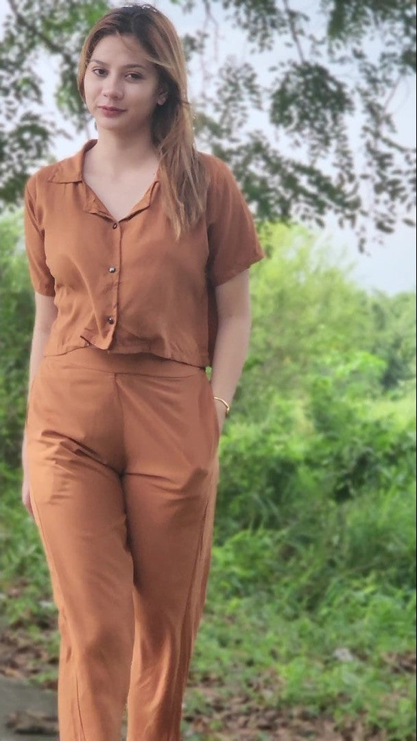 SC75 Set | Button Polo and Trouser Pants Coordinates Set
