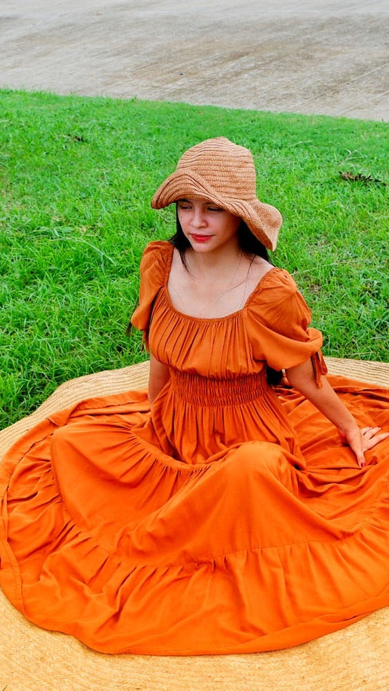 SC43 Dress | Boho Tiered Linen Maxi Dress