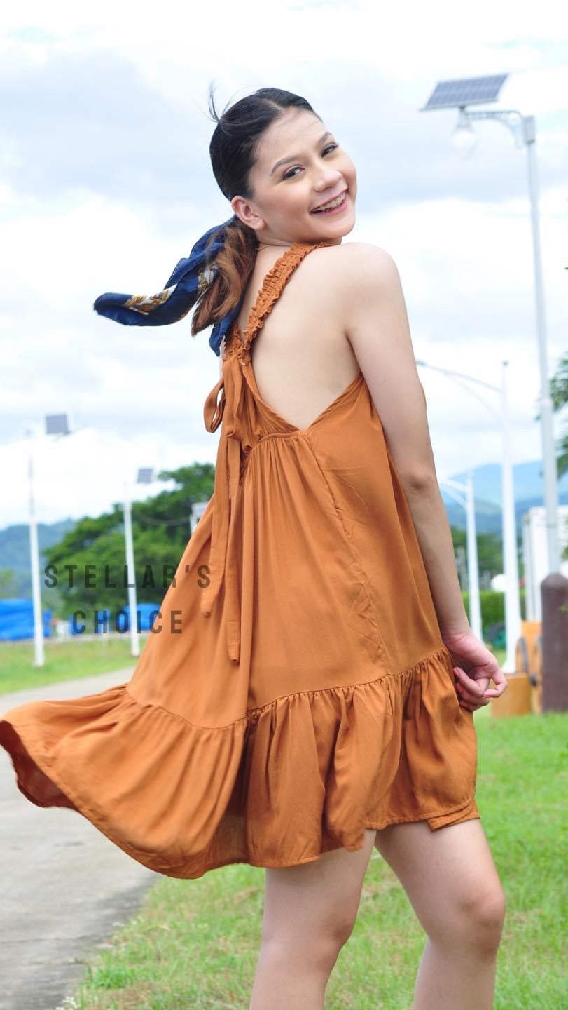 SC69 Sleeveless Multiway Tiered Linen Dress
