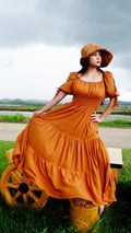 SC43 Dress | Boho Tiered Linen Maxi Dress