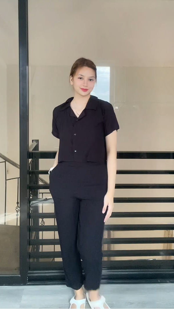SC75 Set | Button Polo and Trouser Pants Coordinates Set