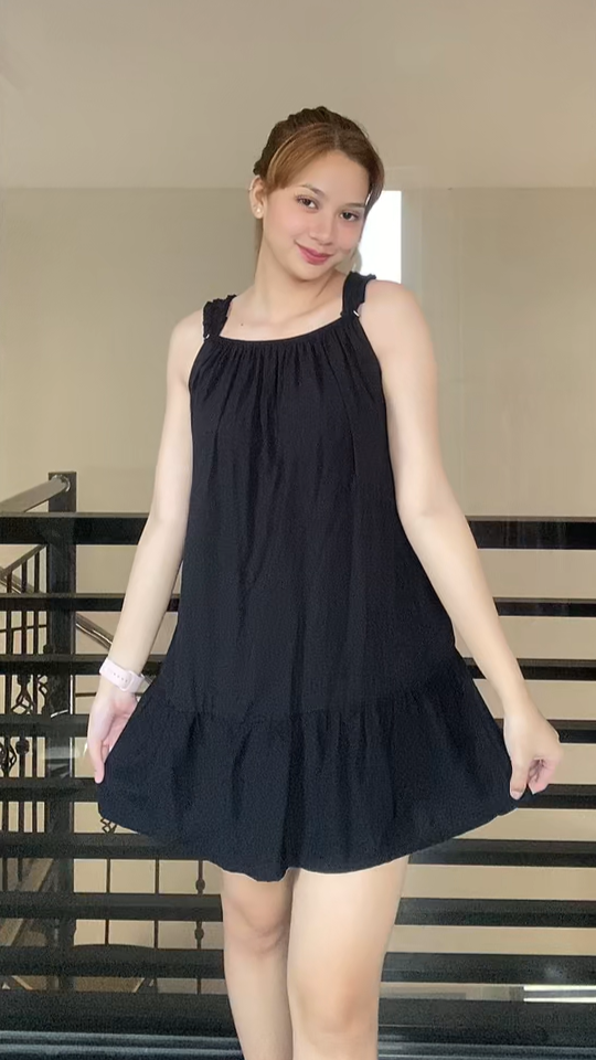 SC69 Sleeveless Multiway Tiered Linen Dress