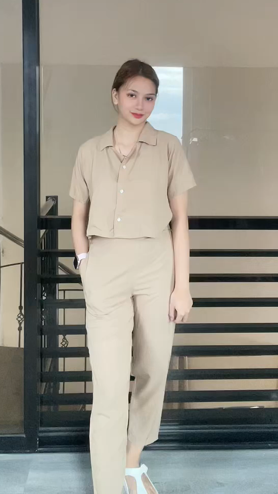 SC75 Set | Button Polo and Trouser Pants Coordinates Set